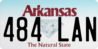 AR license plate 484LAN