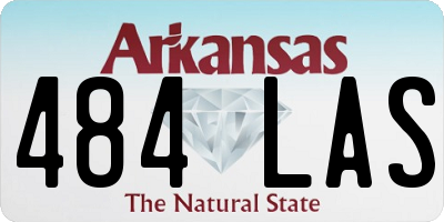 AR license plate 484LAS