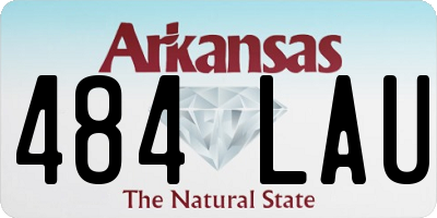 AR license plate 484LAU