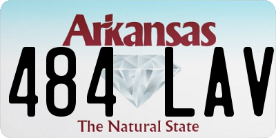 AR license plate 484LAV