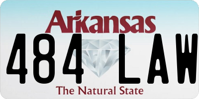 AR license plate 484LAW