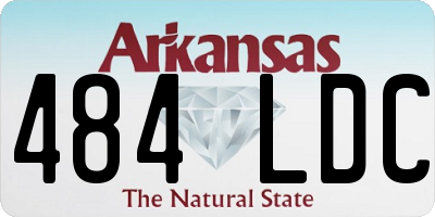 AR license plate 484LDC