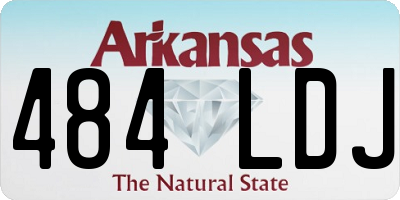 AR license plate 484LDJ