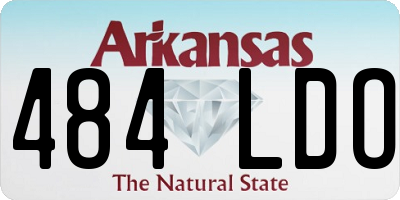 AR license plate 484LDO