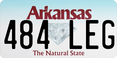 AR license plate 484LEG