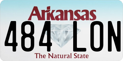 AR license plate 484LON