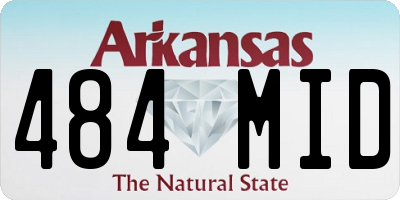 AR license plate 484MID