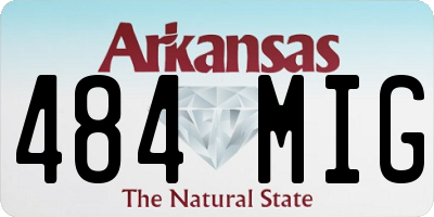 AR license plate 484MIG