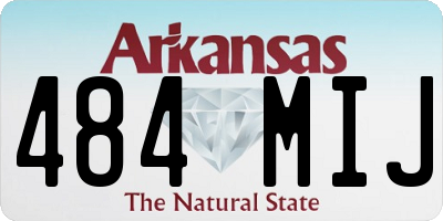 AR license plate 484MIJ