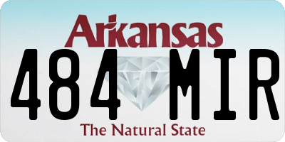 AR license plate 484MIR