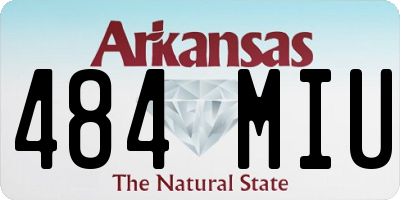 AR license plate 484MIU