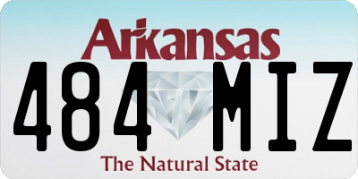 AR license plate 484MIZ
