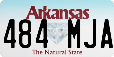 AR license plate 484MJA
