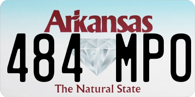 AR license plate 484MPO