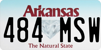 AR license plate 484MSW