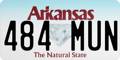 AR license plate 484MUN