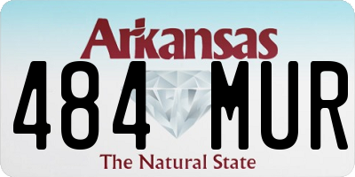 AR license plate 484MUR