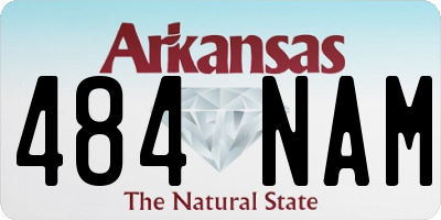AR license plate 484NAM