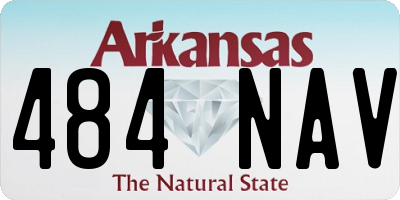 AR license plate 484NAV