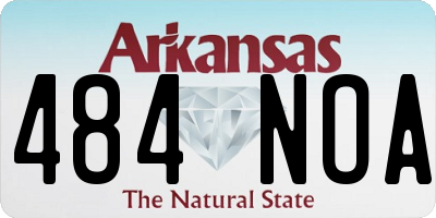 AR license plate 484NOA