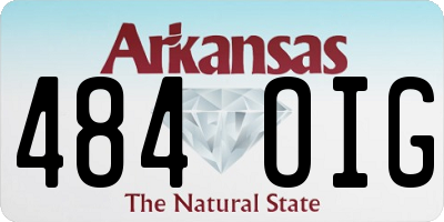 AR license plate 484OIG