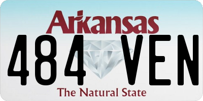 AR license plate 484VEN