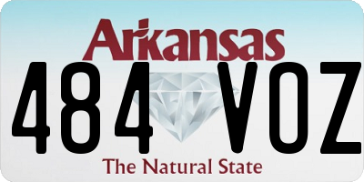 AR license plate 484VOZ