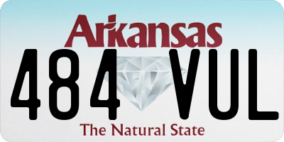 AR license plate 484VUL