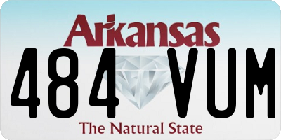 AR license plate 484VUM