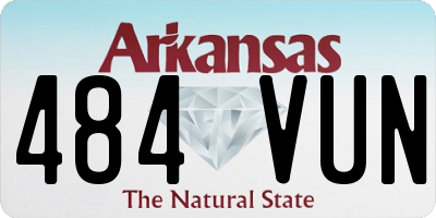 AR license plate 484VUN