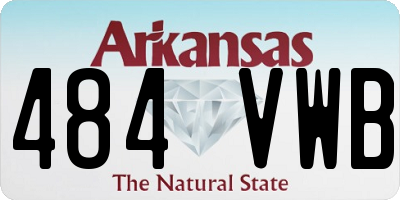AR license plate 484VWB