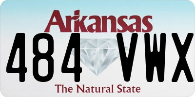 AR license plate 484VWX
