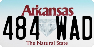 AR license plate 484WAD
