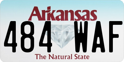 AR license plate 484WAF