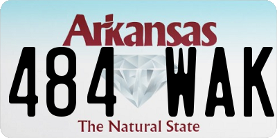 AR license plate 484WAK