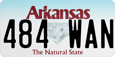 AR license plate 484WAN