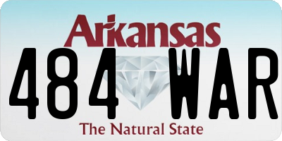 AR license plate 484WAR