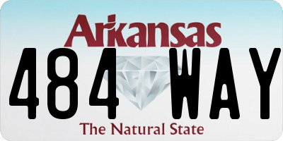AR license plate 484WAY