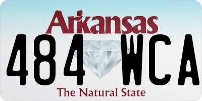 AR license plate 484WCA