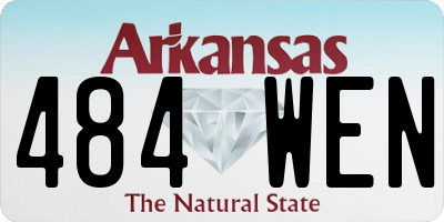 AR license plate 484WEN