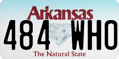 AR license plate 484WHO