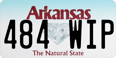 AR license plate 484WIP
