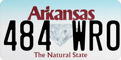 AR license plate 484WRO