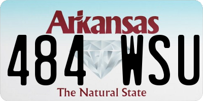 AR license plate 484WSU