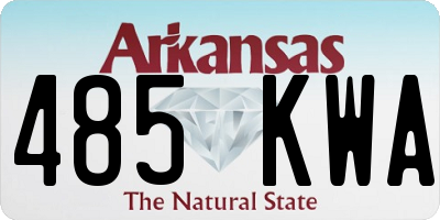 AR license plate 485KWA