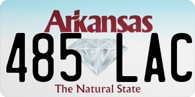 AR license plate 485LAC