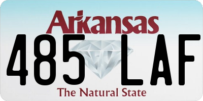 AR license plate 485LAF