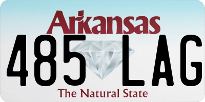 AR license plate 485LAG