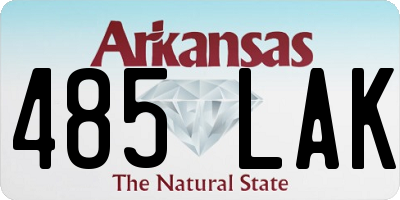 AR license plate 485LAK