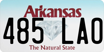 AR license plate 485LAO